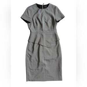 Ted Baker Gray Peplum Midi business Dress